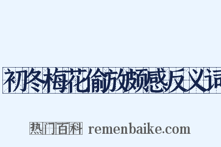 初冬梅花偷放颇感反义词是什么意思的图片
